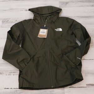 The North Face Boy's Zipline Rain Jacket New Taupe Green 14/16 Large